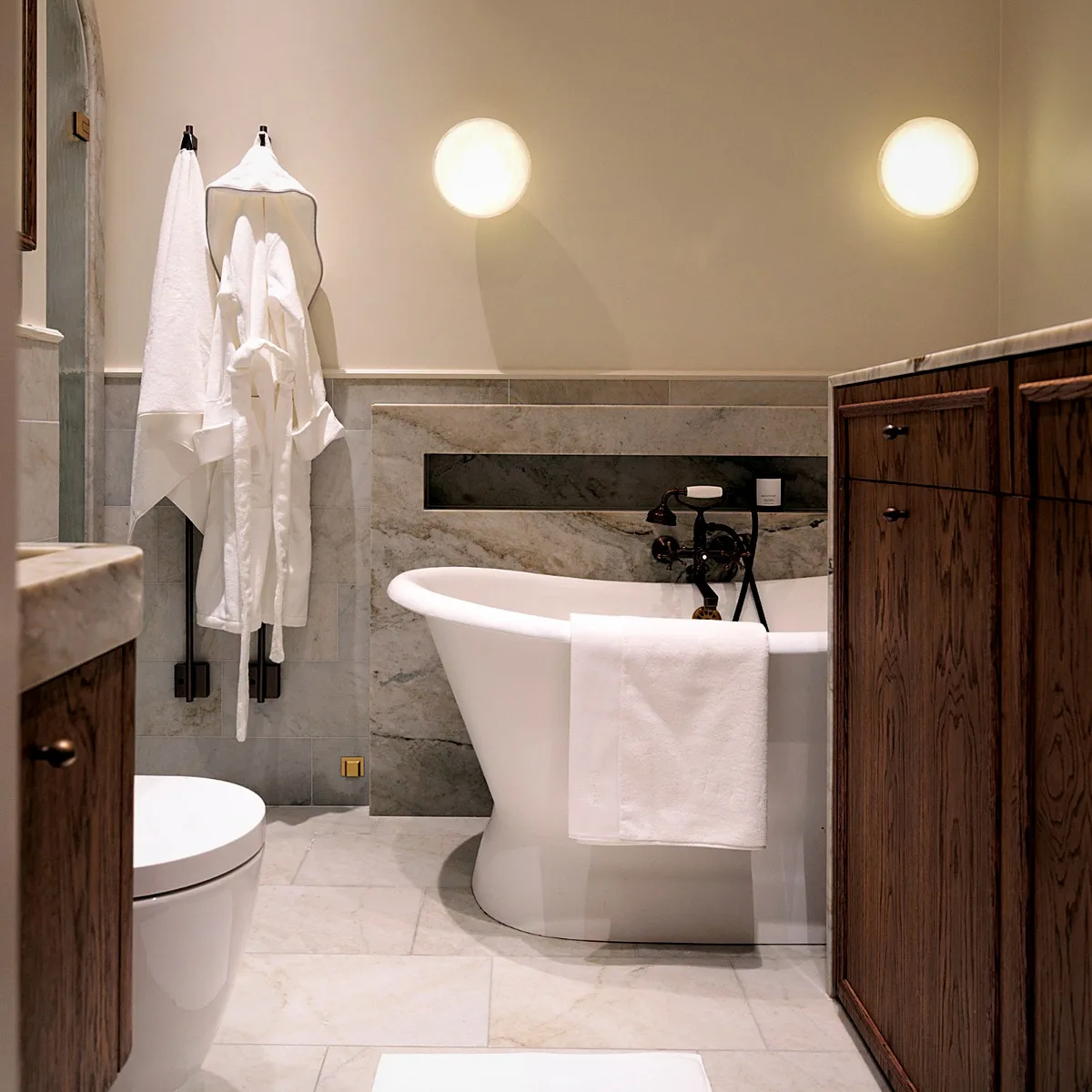 Folded premium cotton towels in a natural colour palette